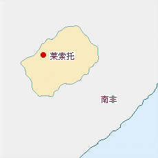 莱索托国土面积示意图